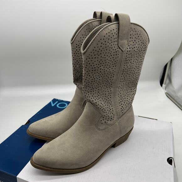 Arizona Jean Co Womens Western Heel Booties Molimo Koala Brown Boots Size 6M - Picture 4 of 9